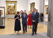 Britain's King Charles and Queen Camilla visit the National Gallery