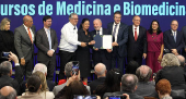 O Presidente Luiz Inácio Lula da Silva participou da cerimônia de lançamento dos cursos de medicina e biomedicina da Faculdade de Ciências e Saúde do Sírio Libanês