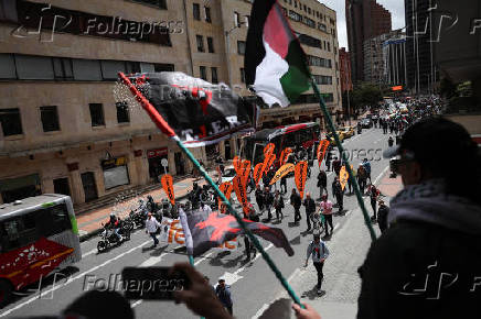 Protest to back Colombian President Petro's labor reform proposal in Bogota