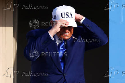U.S. President Donald Trump arrives at Amsterdam Airport Schiphol