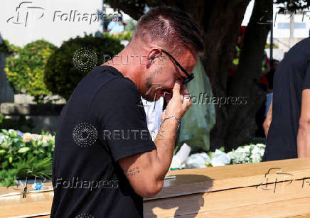 Funeral of Liverpool's Portuguese soccer player Diogo Jota and his brother Andre Silva, who died in a car crash near Zamora, Spain