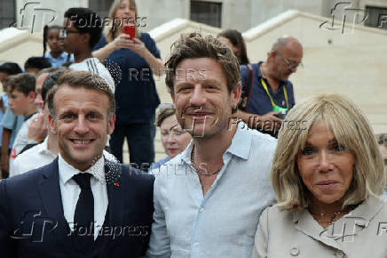 French President Macron visits Britain