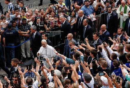 Pope Leo XIV leads Angelus prayer at Castel Gandolfo