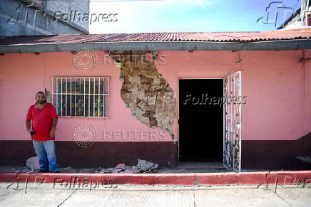 Aftermath of an earthquake, in Comapa