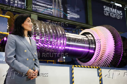 German Economy and Energy Minister Reiche visits Siemens Energy, in Berlin