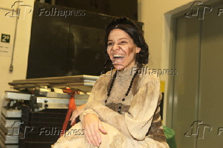 Jaqueline Farias na estreia da peça