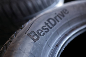 BestDrive tires are seen in UnionComerc tire shop in Zenica