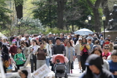 Celebração de páscoa no central park.