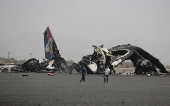 Aftermath of Israeli airstrikes on Sana'a airport