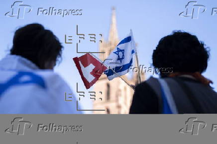 69th Eurovision Song Contest - Solidarity rally for the Israeli ESC participant Yuval Raphael
