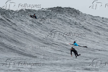 Big wave surfing in Cape Town, South Africa