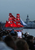 Rehearsal of the Scarlet Sails celebration in Saint Petersburg