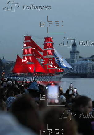 Rehearsal of the Scarlet Sails celebration in Saint Petersburg