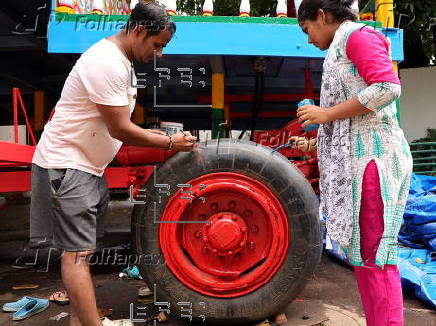 Chariot Festival preparations in Kolkata, India