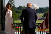 US President Trump hosts Independence Day military picnic