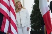 Italian Prime Minister Giorgia Meloni meets with US President Donald Trump in Washington