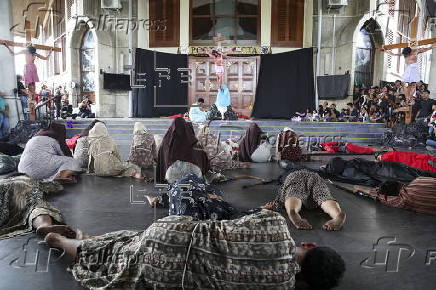 Good Friday procession at St. Matthew the Evangelist Church in Jakarta