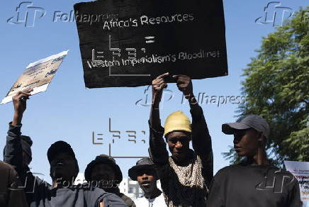 Environmental activists protest against TotalEnergies in Johannesburg