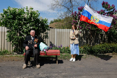 WW2 veteran Pampukhov receives congratulations on Victory Day amid Russia-Ukraine conflict in Donetsk region