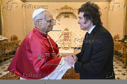 Milei, en el Vaticano para su primera audiencia con el papa León XIV