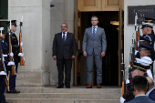 U.S. Defense Secretary Pete Hegseth meets Bahrain's Crown Prince and Prime Minister Salman bin Hamad Al Khalifa in Washington