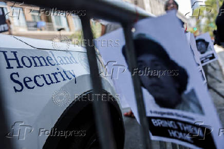 Protest against U.S. Immigration and Customs Enforcement (ICE) outside the U.S. immigration court in Manhattan, New York City