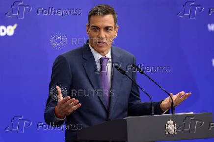Spanish Prime Minister Sanchez holds a presser before summer break, in Madrid