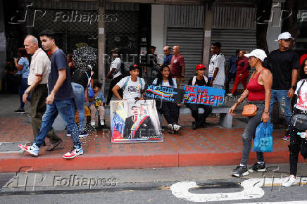 People participate in a march in support of Venezuelan President Nicolas Maduro, in Caracas