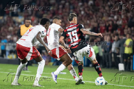 Partida entre Flamengo x Internacional RS pelas oitavas de final da Libertadores no Maracanã.