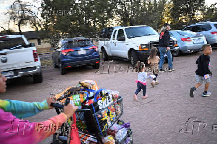 Food pantry is busy, weeks into the continuing U.S. government shutdown, in Fountain