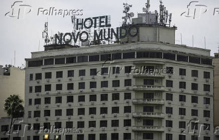 Vista externa do Hotel Novo Mundo no bairro do Flamengo, zona sul do Rio de Janeiro