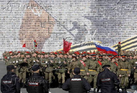Rehearsals in St. Petersburg ahead of Russia's Victory Day parade