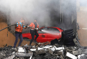 Israeli strike on a house in Gaza City