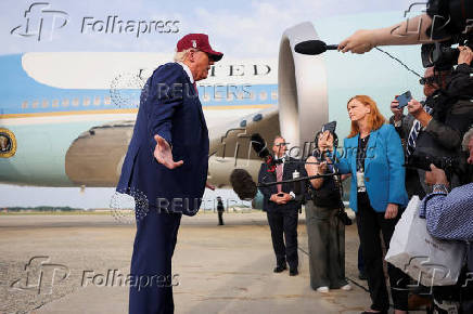 U.S. President Donald Trump arrives at Joint Base Andrews