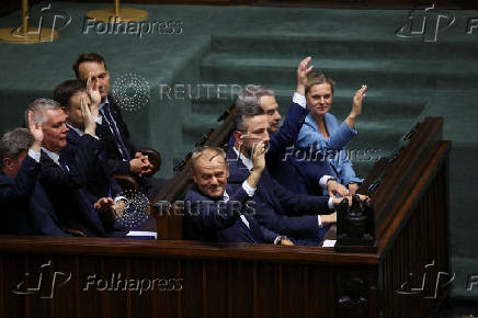 Polish PM Tusk speaks ahead of confidence vote in Warsaw