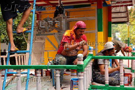 Chariot Festival preparations in Kolkata, India
