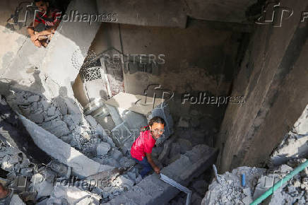 Aftermath of overnight Israeli strikes, in Gaza City
