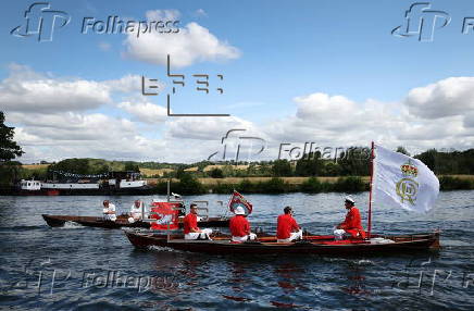 Annual swan upping ceremony along the River Thames