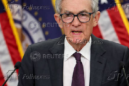 U.S. Federal Reserve Chair Jerome Powell holds a press conference, in Washington