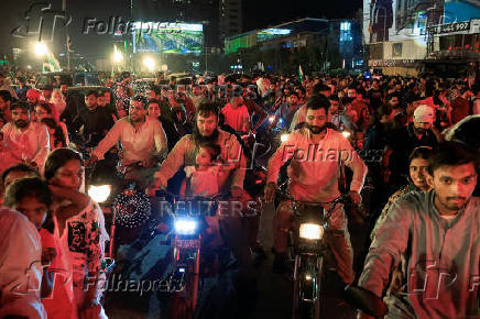 People attend Pakistan's Independence Day celebration in Lahore