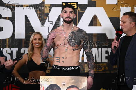 Face off following weigh-in ahead of fight: Michael Zerafa vs Mikey Dahlman