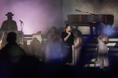 A cantora Lana Del Rey durante seu show no festival Mita, no vale do Anhangabaú