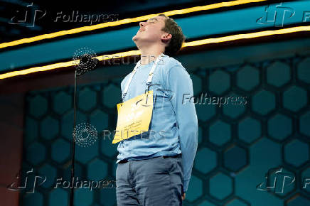 Student spellers compete in the annual Scripps National Spelling Bee