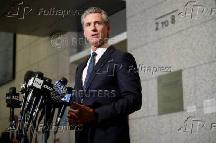 California Governor Gavin Newsom attends a hearing on the use of National Guard troops amid federal immigration sweeps, in San Francisco
