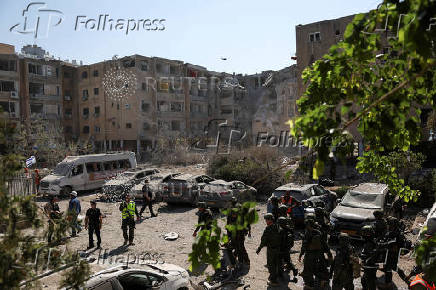 Aftermath of a missile strike from Iran on Israel, in Holon