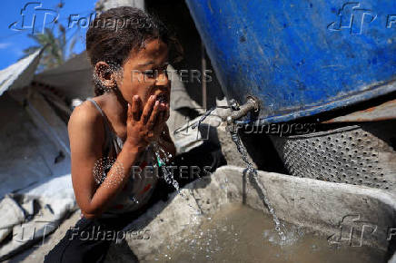 Scarce and unclean, water crisis deepens plight of displaced Gaza family