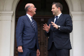 German Finance Minister Klingbeil and French Finance Minister Lombard meet in Genshagen