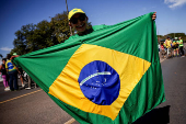 Protest in support of former Brazilian President Bolsonaro, in Brasilia