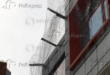 Russia's Belgorod cover buildings in nets as protection against Ukrainian drones