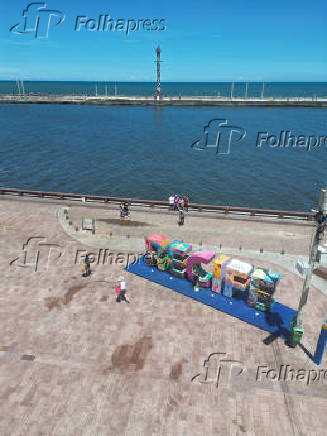 Vista do Marco Zero do Recife, situado no bairro Recife Antigo